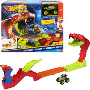 Hot Wheels Coffret Monster Trucks L’Attaque du Serpent avec véhicule Bone Shaker exclusif à l’échelle 1/64 et piste, JJN44 Hot Wheels Coffret Monster Trucks L’Attaque du Serpent avec véhicule Bone Shaker exclusif à l’échelle 1/64 et piste, JJN44