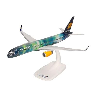 Herpa maquette avion Icelandair Boeing 757-200 TF-FIU "Hekla Aurora", échelle 1/200, Snap-Fit model, pièce de collection, d'avion avec support, figurine plastique Herpa maquette avion Icelandair Boeing 757-200 TF-FIU "Hekla Aurora", échelle 1/200, Snap-Fit model, pièce de collection, d'avion avec support, figurine plastique