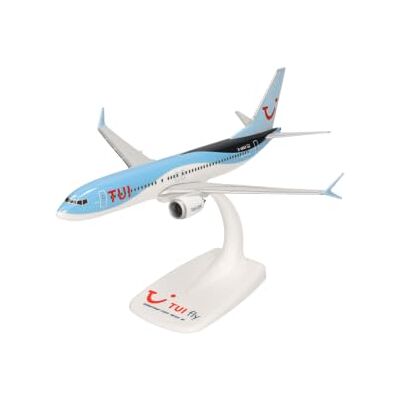Herpa maquette avion TUIfly Germany Boeing 737 Max 8 – D-AMAX „Mallorca“, echelle 1/200, Snap-fit model, pièce de collection, d'avion avec support, figurine plastique Herpa maquette avion TUIfly Germany Boeing 737 Max 8 – D-AMAX „Mallorca“, echelle 1/200, Snap-fit model, pièce de collection, d'avion avec support, figurine plastique