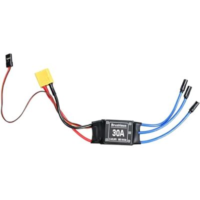 Boaby Contrôleur sans Balais 30A, Contrôleur De Vitesse Électrique sans Balais 30 A avec Prise Xt60, Protection Basse Tension 5V/1,5A Sortie Bec pour Télécommande Rc Drone Avions Hélicoptère FPV Boaby Contrôleur sans Balais 30A, Contrôleur De Vitesse Électrique sans Balais 30 A avec Prise Xt60, Protection Basse Tension 5V/1,5A Sortie Bec pour Télécommande Rc Drone Avions Hélicoptère FPV