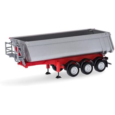 Herpa Modèle de camion Schmitz Cargobull semi-remorque benne avec caisse en acier, argent métallisé, miniature à l'échelle 1:87, pièce de collection, fabriqué en Allemagne, plastique Herpa Modèle de camion Schmitz Cargobull semi-remorque benne avec caisse en acier, argent métallisé, miniature à l'échelle 1:87, pièce de collection, fabriqué en Allemagne, plastique