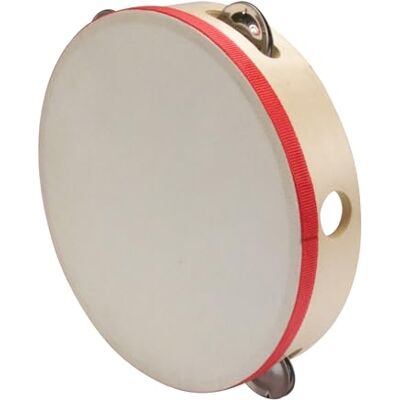 GICO Tambourin à main en bois Instrument de musique pour enfants Diamètre : 20 cm En bois avec 5 grelots 3833 GICO Tambourin à main en bois Instrument de musique pour enfants Diamètre : 20 cm En bois avec 5 grelots 3833