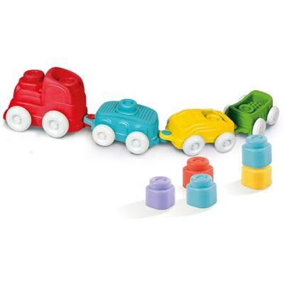 Clementoni 17424 Soft Clemmy Train Sensoriel Clemmy Premières Briques Jouet, Construction Briques De Construction Bloc Souple Bébé 6 Mois, Fabriqué En Italie Clementoni 17424 Soft Clemmy Train Sensoriel Clemmy Premières Briques Jouet, Construction Briques De Construction Bloc Souple Bébé 6 Mois, Fabriqué En Italie