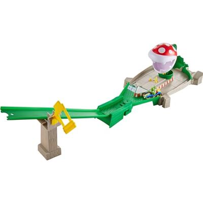 Hot Wheels Mario Kart Piste de Course Piranha avec Voiture Kart à L'échelle 1/64, Jouet pour Enfant, Gfy47 Hot Wheels Mario Kart Piste de Course Piranha avec Voiture Kart à L'échelle 1/64, Jouet pour Enfant, Gfy47