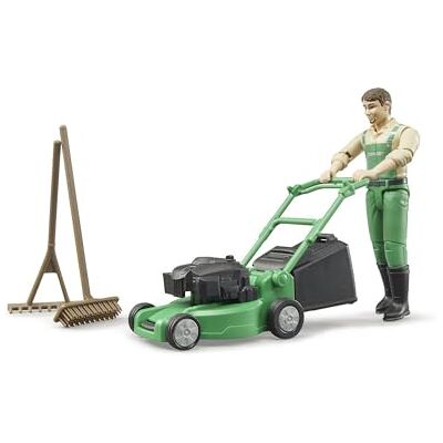 bruder Tuinier met accessoires Tondeuse à gazon à l'échelle 1/16 avec panier amovible, fabriquée en Allemagne, à partir de 4 ans bruder Tuinier met accessoires Tondeuse à gazon à l'échelle 1/16 avec panier amovible, fabriquée en Allemagne, à partir de 4 ans