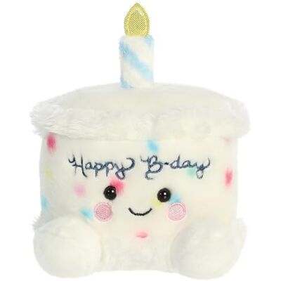 Aurora , 33902, Palm Pals Happy Birthday Cake 5In, Soft Toy, White Aurora , 33902, Palm Pals Happy Birthday Cake 5In, Soft Toy, White