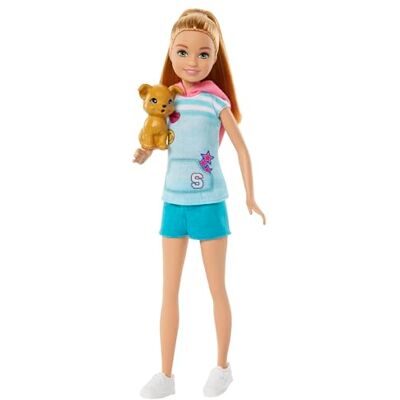 Barbie Poupée Stacie Aux Cheveux Blonds en Queue De Cheval Et Tenue Sport, avec Chien, Jouets Et Accessoires Inclus, Jouet Enfant, A Partir De 3 Ans, HRM05 Barbie Poupée Stacie Aux Cheveux Blonds en Queue De Cheval Et Tenue Sport, avec Chien, Jouets Et Accessoires Inclus, Jouet Enfant, A Partir De 3 Ans, HRM05