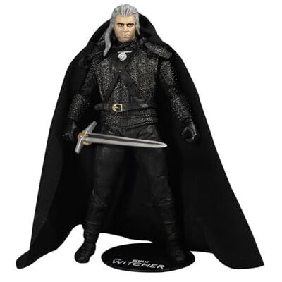 McFarlane 13801 Witcher Netflix WV1-GERALT of Rivia Saison 1 avec Cape en Tissu, Multicolore McFarlane 13801 Witcher Netflix WV1-GERALT of Rivia Saison 1 avec Cape en Tissu, Multicolore