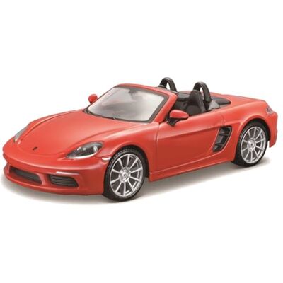 Bburago Porsche 718 Boxster Échelle 1:24, Réplique en fonte avec portes ouvrantes, Assortiment aléatoire, Licence officielle Porsche Bburago Porsche 718 Boxster Échelle 1:24, Réplique en fonte avec portes ouvrantes, Assortiment aléatoire, Licence officielle Porsche