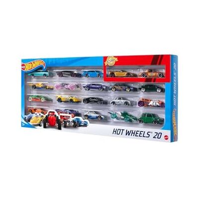 Mattel Hot Wheels H7045 Lot de 20 voitures et modèles aléatoires Mattel Hot Wheels H7045 Lot de 20 voitures et modèles aléatoires