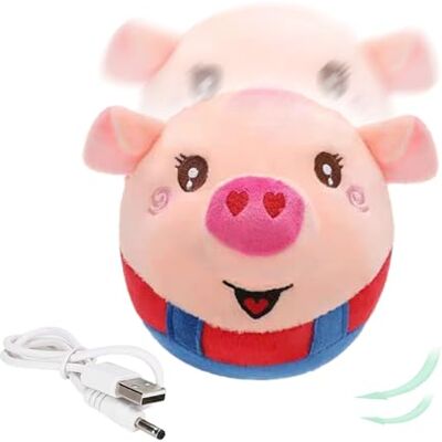 Ziurmut Jouet de cochon dansant musical, jouet de balle rebondissante de cochon, en peluche chantants, jouet de balle électrique en peluche pour animaux de compagnie, jouet de balle de saut rebondissan Ziurmut Jouet de cochon dansant musical, jouet de balle rebondissante de cochon, en peluche chantants, jouet de balle électrique en peluche pour animaux de compagnie, jouet de balle de saut rebondissan