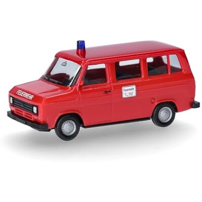 Herpa Basic maquette voiture Ford Transit bus MTW "pompiers", echelle 1/87, model allemand, modèle d’entrée de gamme, figurine plastique Herpa Basic maquette voiture Ford Transit bus MTW "pompiers", echelle 1/87, model allemand, modèle d’entrée de gamme, figurine plastique