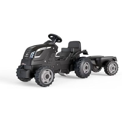 Smoby Tracteur Farmer XL Black + Remorque Tracteur à Pédales Enfant Siège Ajustable Volant avec Klaxon Capot Ouvrable A Partir de 3 Ans Fabrication Française Smoby Tracteur Farmer XL Black + Remorque Tracteur à Pédales Enfant Siège Ajustable Volant avec Klaxon Capot Ouvrable A Partir de 3 Ans Fabrication Française