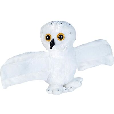 WILD REPUBLIC Huggers Bracelet en peluche Slap Cadeau pour enfants Hibou enneigé 20 cm WILD REPUBLIC Huggers Bracelet en peluche Slap Cadeau pour enfants Hibou enneigé 20 cm