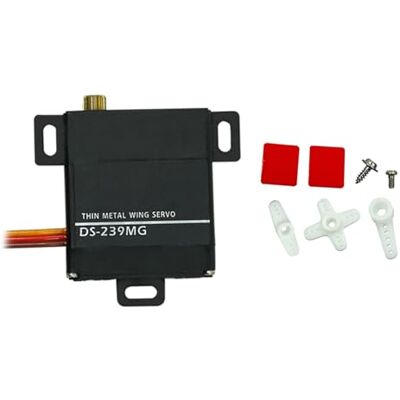 Nucelit DS239MG Servo numérique à réponse rapide pour modèles d'avions avec engrenages métalliques et haute capacité de couple Servo à réponse rapide Nucelit DS239MG Servo numérique à réponse rapide pour modèles d'avions avec engrenages métalliques et haute capacité de couple Servo à réponse rapide