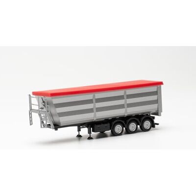 Herpa Modèle de camion semi-remorque à caisse en acier, argent, miniature à l'échelle 1:87, pièce de collection, fabriqué en Allemagne, plastique Herpa Modèle de camion semi-remorque à caisse en acier, argent, miniature à l'échelle 1:87, pièce de collection, fabriqué en Allemagne, plastique