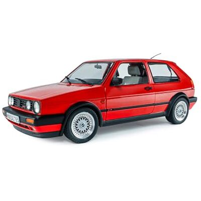 Solido VW Golf 2 GTI 1984 – Modèle de voiture moulée sous pression, voiture de sport classique Hot Hatch, miniature Youngtimer détaillée, rouge Mars, 1:18 Solido VW Golf 2 GTI 1984 – Modèle de voiture moulée sous pression, voiture de sport classique Hot Hatch, miniature Youngtimer détaillée, rouge Mars, 1:18