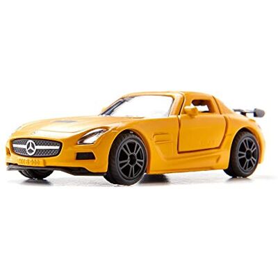 Siku 1542, Voiture de Sport Mercedes-Benz SLS AMG Black Series, Métal/plastique, Orange, Portières papillon ouvrables, pneus caoutchoutés Siku 1542, Voiture de Sport Mercedes-Benz SLS AMG Black Series, Métal/plastique, Orange, Portières papillon ouvrables, pneus caoutchoutés