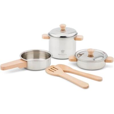 Woet New Classic Toys Metal Pan Set, 10640, Multicolore Color Woet New Classic Toys Metal Pan Set, 10640, Multicolore Color