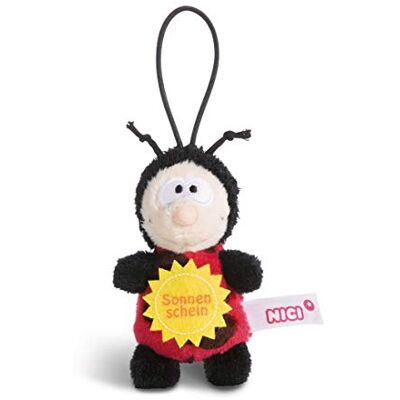 NICI 44862 Amhänger Marienkäfer mit Spruch Sonnenschein 8cm mit Loop Rouge/schwarz NICI 44862 Amhänger Marienkäfer mit Spruch Sonnenschein 8cm mit Loop Rouge/schwarz