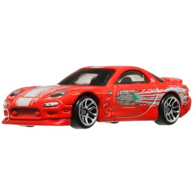 Hot Wheels FAST AND FURIOUS Dominic Toretto Auto 1995 MAZDA RX-7 Modèle Die Cast Échelle 1:64 longueur 7cm HRW46 Hot Wheels FAST AND FURIOUS Dominic Toretto Auto 1995 MAZDA RX-7 Modèle Die Cast Échelle 1:64 longueur 7cm HRW46