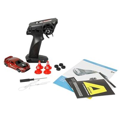 Amewi Drift Sport GTR télécommandée avec gyroscope en métal chasiss proportionnel 4WD 1:43 RTR rouge enfants à partir de 8 ans Amewi Drift Sport GTR télécommandée avec gyroscope en métal chasiss proportionnel 4WD 1:43 RTR rouge enfants à partir de 8 ans