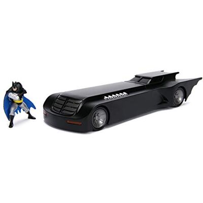 Jada Toys Batman Animated Series Batmobile Voiture jouet en fonte Die-cast portes ouvrantes avec figurine Batman Échelle 1:24 Noir Jada Toys Batman Animated Series Batmobile Voiture jouet en fonte Die-cast portes ouvrantes avec figurine Batman Échelle 1:24 Noir