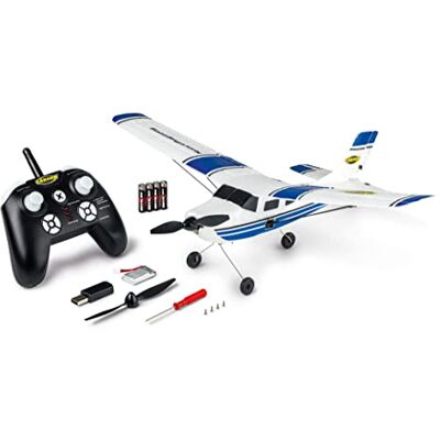 Carson 500505034 Avion de sport RC 2,4 GHz 100% RTR bleu modèle réduit d’avion télécommandé, avion RC, modèle robuste RTF (prêt à voler) pour débutant, avec piles et télécommande Carson 500505034 Avion de sport RC 2,4 GHz 100% RTR bleu modèle réduit d’avion télécommandé, avion RC, modèle robuste RTF (prêt à voler) pour débutant, avec piles et télécommande