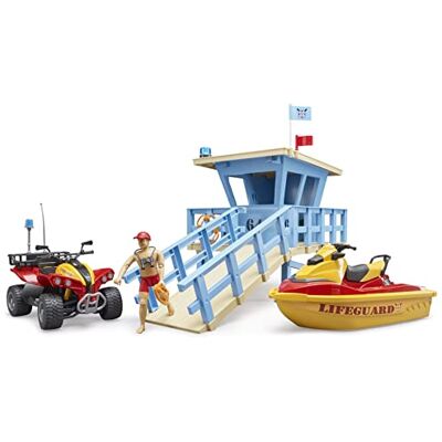 bruder Figurines Bworld : Cabane de Sauveteur en mer bruder Figurines Bworld : Cabane de Sauveteur en mer