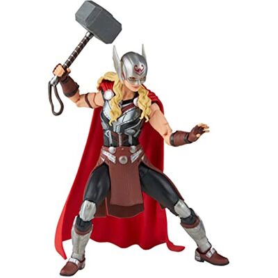 Marvel Hasbro Legends Thor: Love and Thunder, Figurine de Collection Mighty Thor de 15 cm, 4 Accessoires, 1 pièce Build-a-Figure F1060 Multicolore Marvel Hasbro Legends Thor: Love and Thunder, Figurine de Collection Mighty Thor de 15 cm, 4 Accessoires, 1 pièce Build-a-Figure F1060 Multicolore