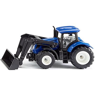 Siku 1396, Tracteur New Holland avec Chargeur frontal, Métal/plastique, Bleu/noir, Chargeur frontal mobile, Attelage de remorque Siku 1396, Tracteur New Holland avec Chargeur frontal, Métal/plastique, Bleu/noir, Chargeur frontal mobile, Attelage de remorque