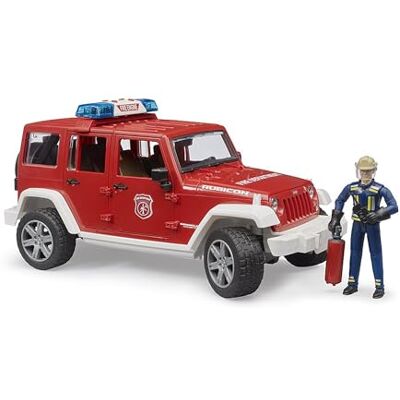 bruder 02528 Jeep Wrangler Unlimited Rubicon Véhicule de sapeurs-pompiers avec pompier, module son et lumière, véhicule d'intervention bruder 02528 Jeep Wrangler Unlimited Rubicon Véhicule de sapeurs-pompiers avec pompier, module son et lumière, véhicule d'intervention