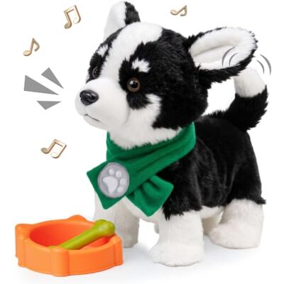 TUMAMA KIDS Jouet interactif pour chien pour enfants, 6 musiques, chien qui coule avec contrôle sonore de la course et des aboiements, contrôle vocal, jouet pour enfants à partir de 2, 3, 9 ans, en TUMAMA KIDS Jouet interactif pour chien pour enfants, 6 musiques, chien qui coule avec contrôle sonore de la course et des aboiements, contrôle vocal, jouet pour enfants à partir de 2, 3, 9 ans, en