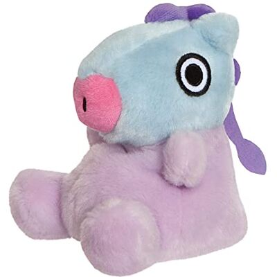 Aurora , 61508, BT21 MANG Palm Pal, 13 cm, peluche Eco-Friendly, violet et bleu Aurora , 61508, BT21 MANG Palm Pal, 13 cm, peluche Eco-Friendly, violet et bleu