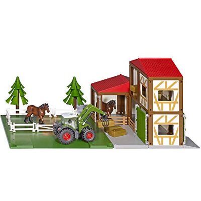 Siku 5609, Ecurie à Chevaux avec Accessoires, en plastique, Multicouleur, avec Plusieurs fonctions, Compatible avec les autres modèles de la même échelle Siku 5609, Ecurie à Chevaux avec Accessoires, en plastique, Multicouleur, avec Plusieurs fonctions, Compatible avec les autres modèles de la même échelle