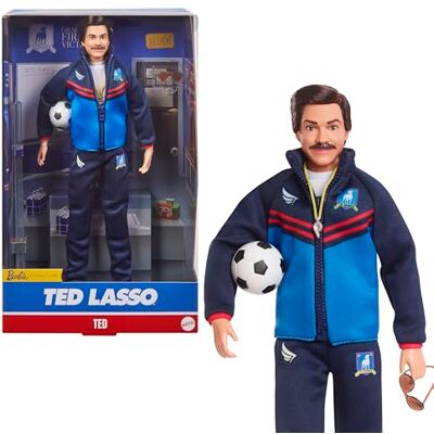 Barbie Coffret Signature Poupée Ted Lasso en Survêtement Sport Bleu, Accessoires, Socle Et Certificat D'Authenticité Inclus, À Collectionner, Jouet Enfant, A Partir De 3 Ans, HJW91 Barbie Coffret Signature Poupée Ted Lasso en Survêtement Sport Bleu, Accessoires, Socle Et Certificat D'Authenticité Inclus, À Collectionner, Jouet Enfant, A Partir De 3 Ans, HJW91