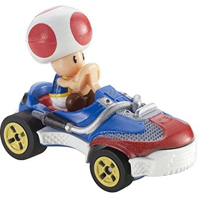 Hot Wheels Mario Kart Mini-véhicule Toad Sneeker à l'échelle 1:64, Inspiré par Les Personnages et Voitures du Jeu, Jouet pour Enfant, GBG30 Hot Wheels Mario Kart Mini-véhicule Toad Sneeker à l'échelle 1:64, Inspiré par Les Personnages et Voitures du Jeu, Jouet pour Enfant, GBG30