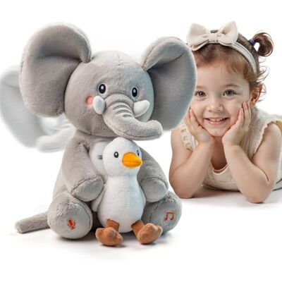 TUMAMA KIDS Jouet parlant éléphants et poussins Jouet interactif avec 6 chansons et tête mobile Jouet parlant Jouet parlant à partir de 3, 4, 5, 6 ans TUMAMA KIDS Jouet parlant éléphants et poussins Jouet interactif avec 6 chansons et tête mobile Jouet parlant Jouet parlant à partir de 3, 4, 5, 6 ans