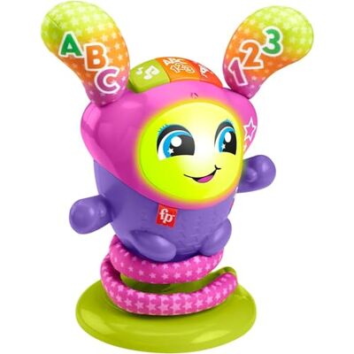 Fisher Price DJ Bouncin' Star Robot d'apprentissage Jouet interactif avec lumières et sons, cadeau pour bébés à partir de 9 mois, version UK (HRC48) Fisher Price DJ Bouncin' Star Robot d'apprentissage Jouet interactif avec lumières et sons, cadeau pour bébés à partir de 9 mois, version UK (HRC48)