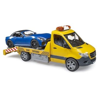 bruder 02675 Mercedes-Benz Sprinter Transporteur de voiture avec module lumineux et son Voiture de sport Roadster Cabriolet Dépanneuse Avec treuil 1:16 bruder 02675 Mercedes-Benz Sprinter Transporteur de voiture avec module lumineux et son Voiture de sport Roadster Cabriolet Dépanneuse Avec treuil 1:16