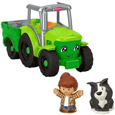 Fisher Price Little People Mein erster Traktor Véhicule et 2 figurines, musique et sons, jeu de rôle, tout-petits à partir de 1 an, JGX12 Fisher Price Little People Mein erster Traktor Véhicule et 2 figurines, musique et sons, jeu de rôle, tout-petits à partir de 1 an, JGX12