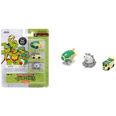 Jada Teenage Mutant Ninja Turtles Lot de 3 voitures moulées sous pression, jouets pour enfants et adultes 4,2 cm Jada Teenage Mutant Ninja Turtles Lot de 3 voitures moulées sous pression, jouets pour enfants et adultes 4,2 cm
