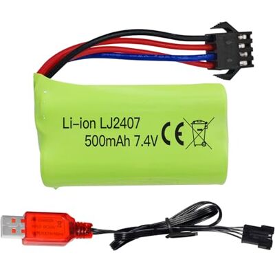 ZYGY 7.4V 500mah SM-4P Plug Batterie Rechargeable avec câble de Chargement USB pour EC16 DE85 RC Toy Car modèle Dirt Bike Batterie M416 pour Gel Ball Blaster électrique ZYGY 7.4V 500mah SM-4P Plug Batterie Rechargeable avec câble de Chargement USB pour EC16 DE85 RC Toy Car modèle Dirt Bike Batterie M416 pour Gel Ball Blaster électrique