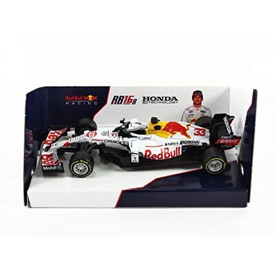 Bburago - Voiture Miniature de Collection, 38055VT/38155W, White/Red Bburago - Voiture Miniature de Collection, 38055VT/38155W, White/Red