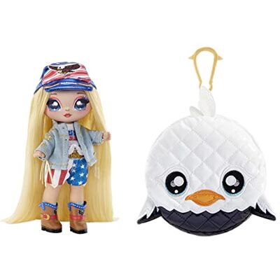 Na! Na! Na! Surprise Glam Series 2 ERIKA FEATHERTON Egel geïnspireerde zachte pluche fashion pop met blond haar & Metallic dieren Clip-on portemonnee Verzamelbaar Voor kids van 5+ jaar Na! Na! Na! Surprise Glam Series 2 ERIKA FEATHERTON Egel geïnspireerde zachte pluche fashion pop met blond haar & Metallic dieren Clip-on portemonnee Verzamelbaar Voor kids van 5+ jaar