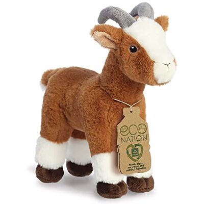 Aurora , 35052, Eco Nation Chèvre, 26cm,Peluche éco-Responsable, Marron Aurora , 35052, Eco Nation Chèvre, 26cm,Peluche éco-Responsable, Marron