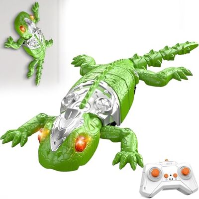 HUAJUN Gecko Bolide murale Rotation à 360 ° Gecko télécommandé Murs et plafonds Yeux LED lumineux Mouvements réalistes Jouet interactif Cadeau pour enfants HUAJUN Gecko Bolide murale Rotation à 360 ° Gecko télécommandé Murs et plafonds Yeux LED lumineux Mouvements réalistes Jouet interactif Cadeau pour enfants