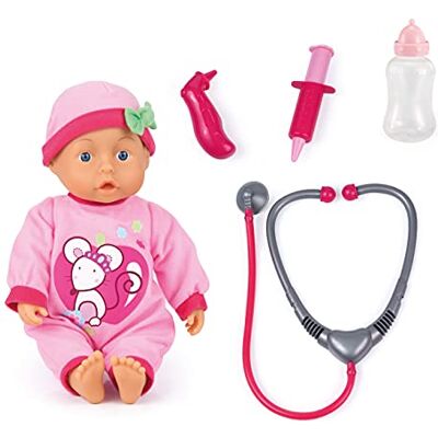 Bayer Design 93378AA Poupée docteur, poupon malade, qui parle, avec accessoires, corps souple, 33cm Bayer Design 93378AA Poupée docteur, poupon malade, qui parle, avec accessoires, corps souple, 33cm