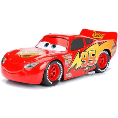 Jada Lightning McQueen, Échelle 1:24, en métal, pneus en caoutchouc, portes, capot et coffre s'ouvrent, collection (253084000) Jada Lightning McQueen, Échelle 1:24, en métal, pneus en caoutchouc, portes, capot et coffre s'ouvrent, collection (253084000)