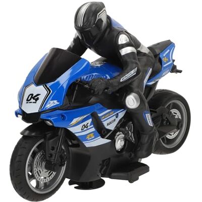 COLORBABY Speed & Go Moto télécommandée, avec pilote, jaune ou bleu, échelle 1:10, vitesse 8 km/h, fréquence 2,4 GHz, télécommande, motos radiocommandées, jouets enfants 6 ans (41364) COLORBABY Speed & Go Moto télécommandée, avec pilote, jaune ou bleu, échelle 1:10, vitesse 8 km/h, fréquence 2,4 GHz, télécommande, motos radiocommandées, jouets enfants 6 ans (41364)